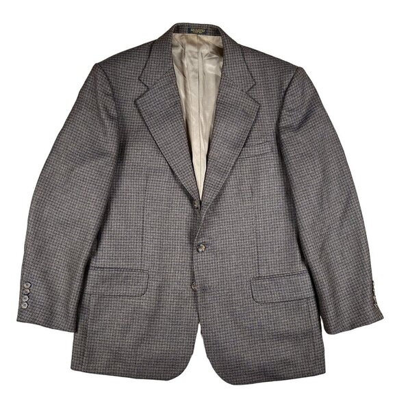 Vintage Oscar De La Renta 100% Wool Brown Three Button Sports Coat Size 42R - Picture 1 of 9